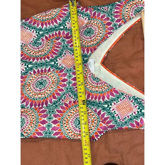 HD In Paris Anthropologie South Island Medallion Print Fit and Flare Dress Sz 6 - Picture 7 of 9